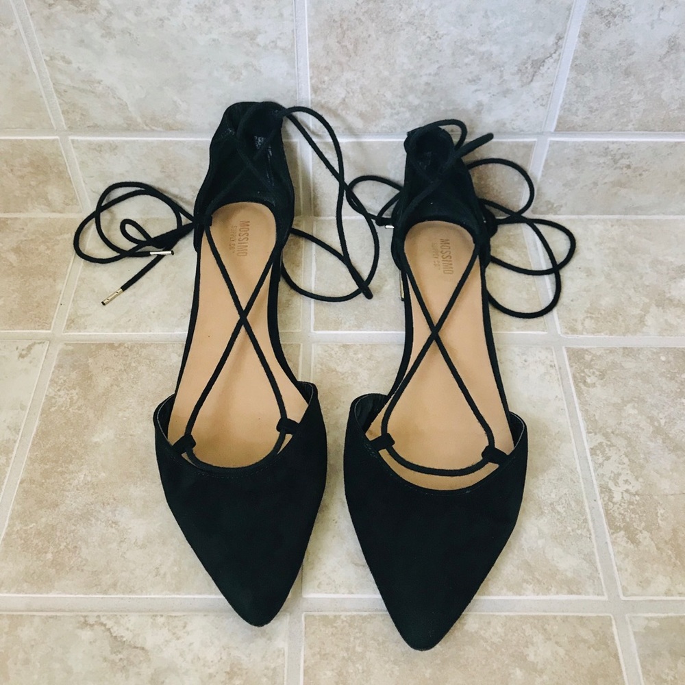 Black lace up sandals